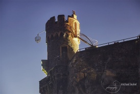 Burg Rheinstein im Licht des Vollmonds